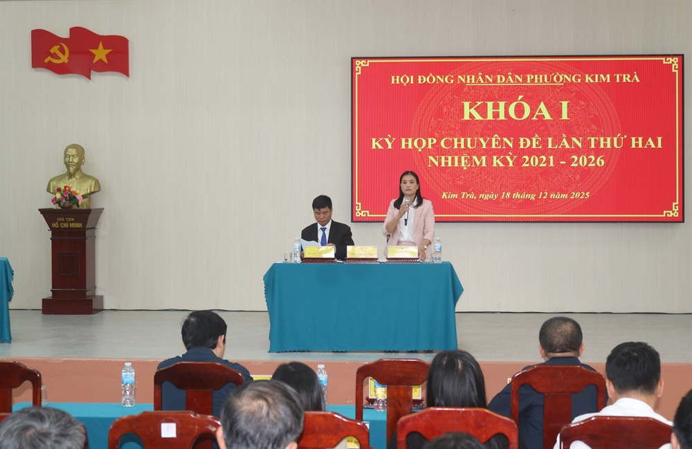 Hội đồng nhân dân phường Kim Trà khóa I tổ chức kỳ họp chuyên đề lần ...